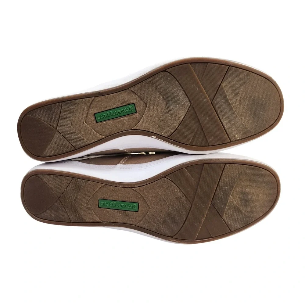 Grasshoppers Ortholite Tan Canvas Lace‎ Up Sneakers Women's Size 11 N